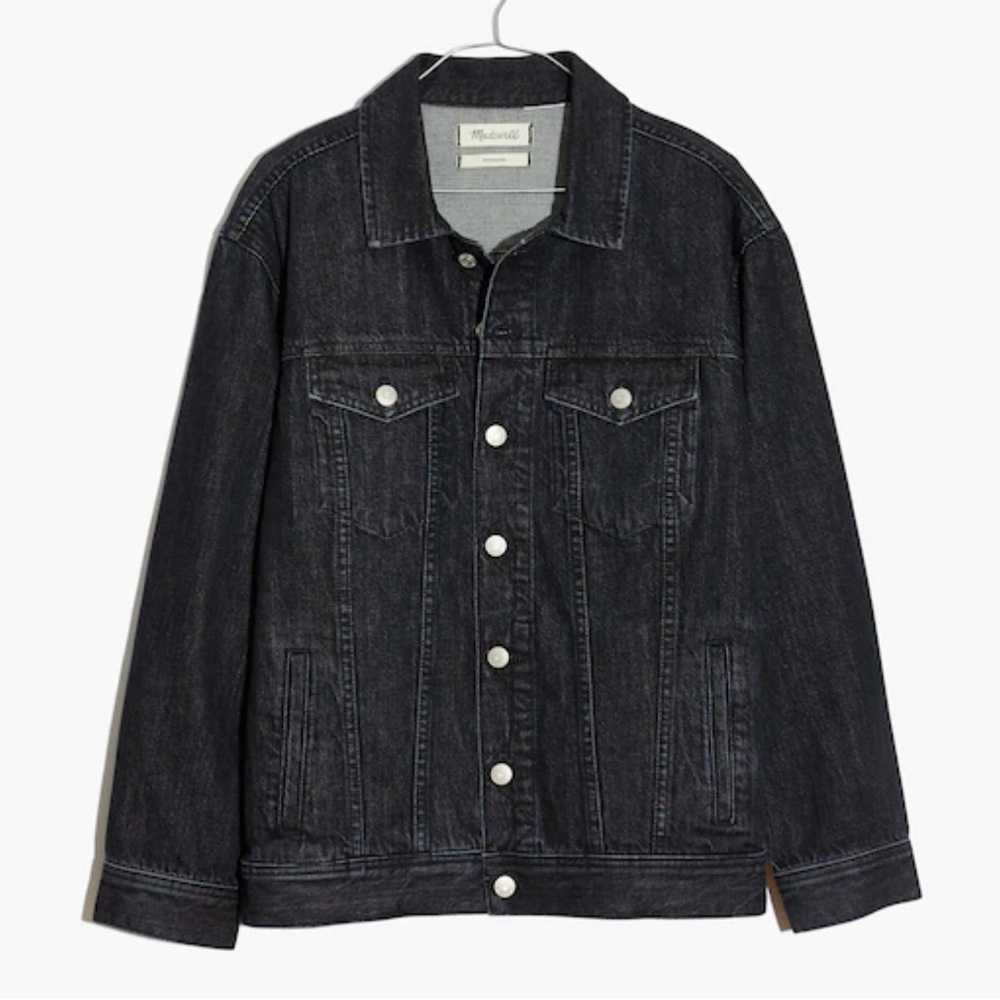 Madewell Black Denim Jacket Size L